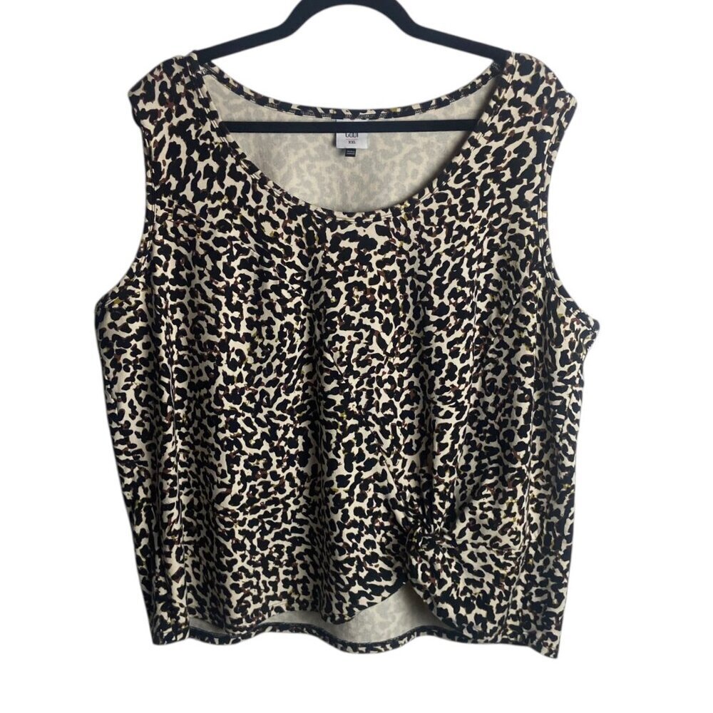 Cabi Plus Size XXl Knotty Tank Top Leopard Animal Print Sleeveless Layering 5759 - Picture 2 of 7